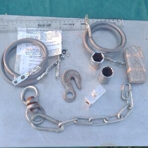 Heavy Duty Metal Chain and Hook Set